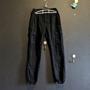 Fashion Nova black cargo pant joggers